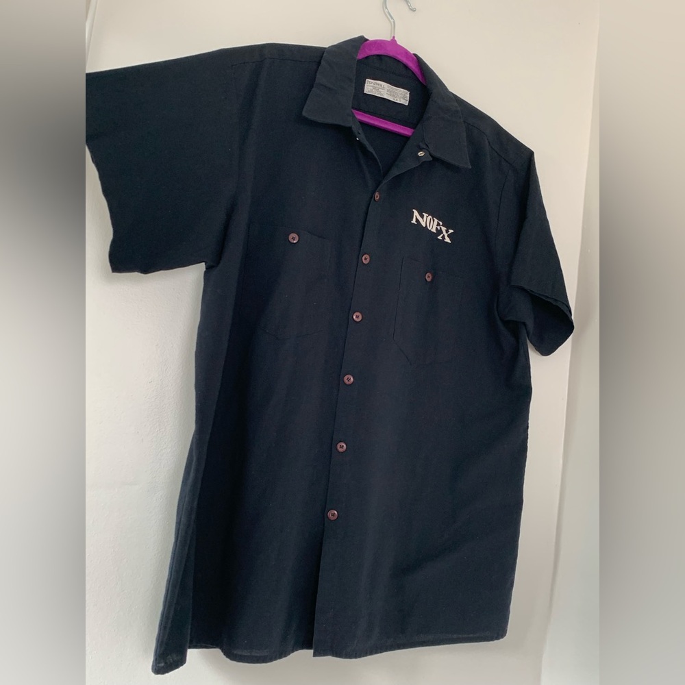 RARE VTG 1994 NOFX Punk In Drublic Rock N Roll Occupational Wear Button Up Shirt - Picture 4 of 10